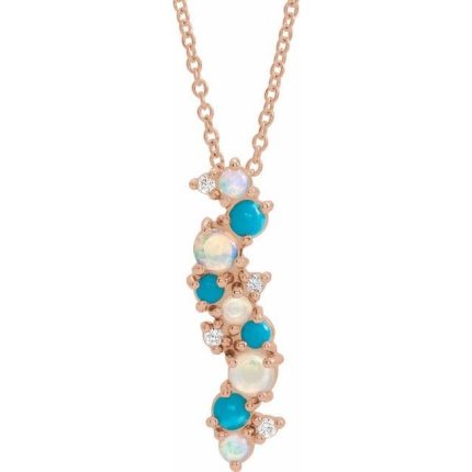 14K Yellow Scattered 16-18" Necklace Mounting