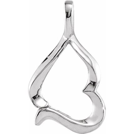 14K White Freeform Pendant