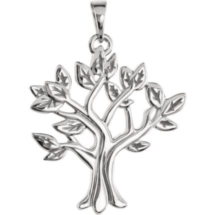 14K White My Tree™ Family Pendant