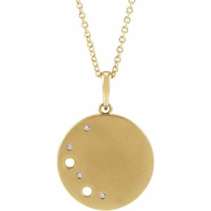 14K Yellow 3-Stone Family Circle Pendant Mounting