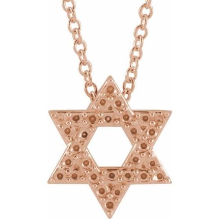 14K White Star of David Pendant Mounting