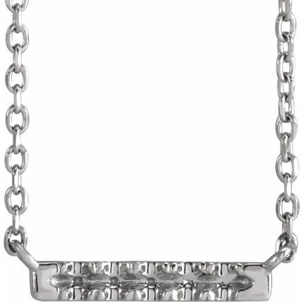 14K Yellow .03 CTW Natural Diamond French-Set Bar Necklace Center