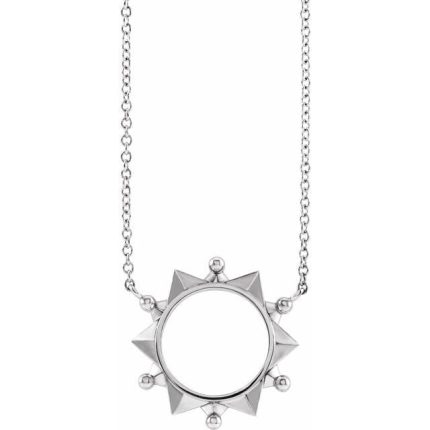 Sterling Silver Geometric 18" Necklace