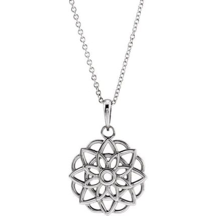 14K Yellow Floral 16-18" Necklace