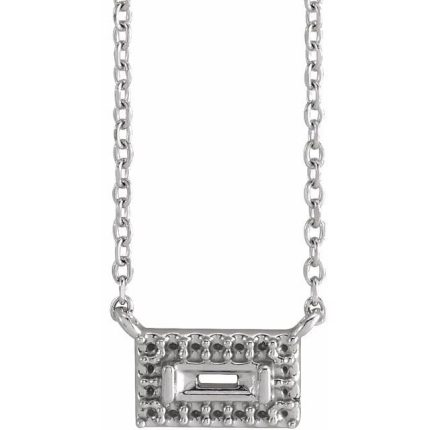 14K Yellow 1/10 CTW Natural Diamond Halo-Style 18" Necklace