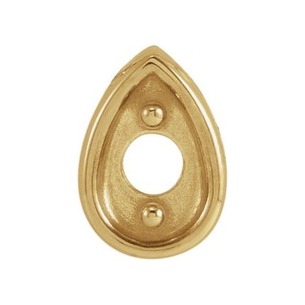 14K Yellow 2.5 mm Round Teardrop Slide Pendant Mounting