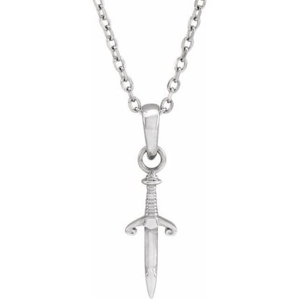 14K Yellow 16.78x4.56 mm Dagger Pendant