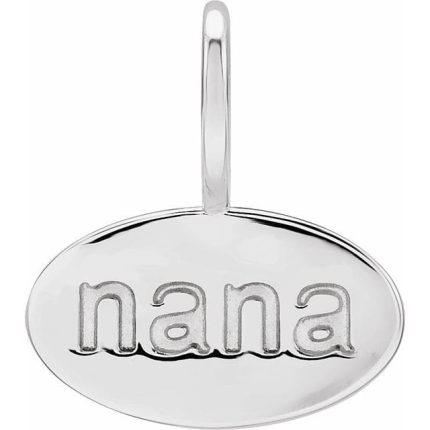 14K White Nana Charm/Pendant