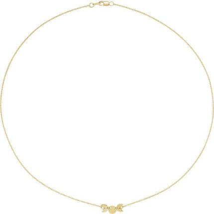 14K White Triple Goddess 18" Necklace