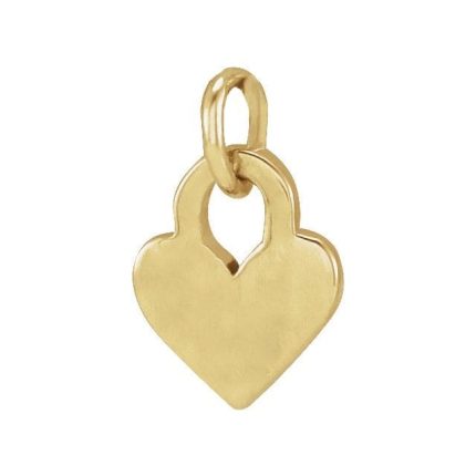 14K Yellow Engravable Heart 16-18" Necklace