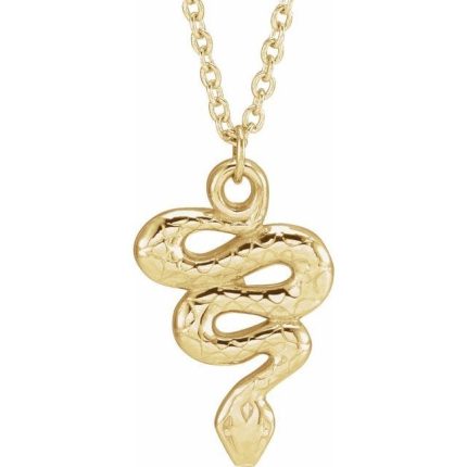 14K Yellow 15.1x9.8 mm Snake Pendant