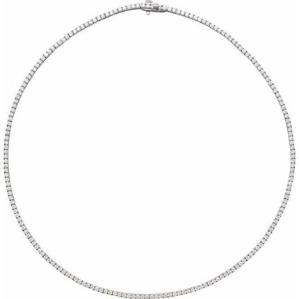 14K Yellow 5 7/8 CTW Lab-Grown Diamond Line 16" Necklace