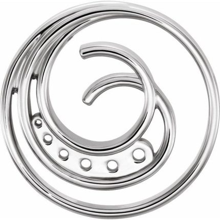 14K White 3 mm Round Graduated Circle Pendant Mounting