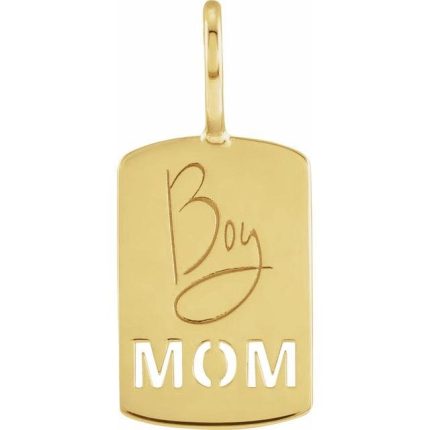 14K Yellow Girl Mom Charm/Pendant