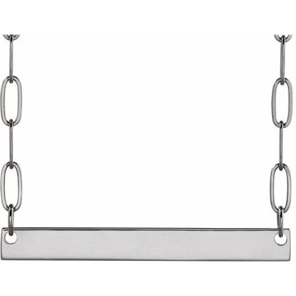 14K Yellow Engravable Bar 18" Necklace