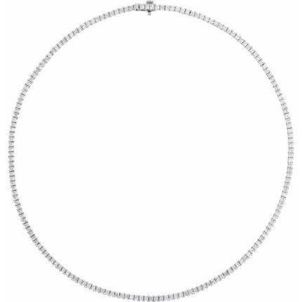 14K White 7 1/4 CTW Lab-Grown Diamond Line 16" Necklace
