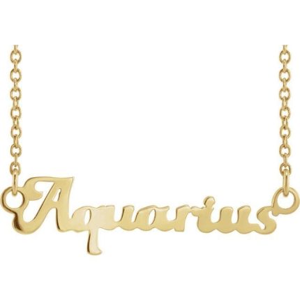 14K Yellow Sagittarius Zodiac 18" Necklace