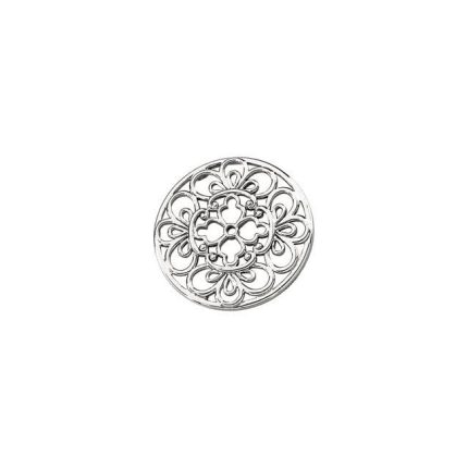 14K White Filigree Pendant