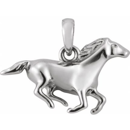 14K Yellow Horse 16-18" Necklace