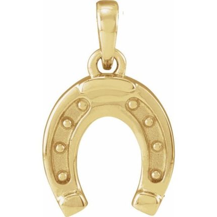 14K White Horseshoe 16-18" Necklace