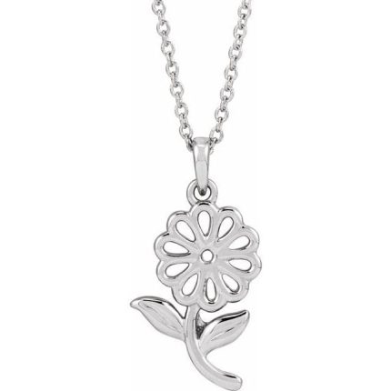 14K Yellow Flower Pendant