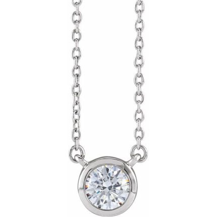 14K Yellow 1 CTW Lab-Grown Diamond Adjustable 16-18" Necklace
