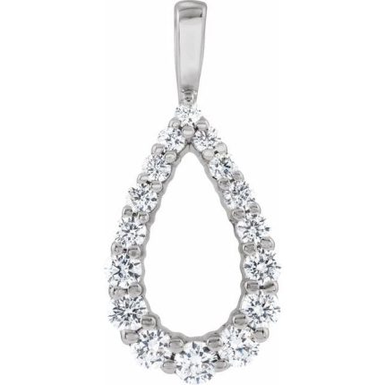 14K Yellow 1/3 CTW Lab-Grown Diamond Pendant
