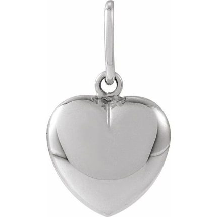 14K Yellow Puffed Heart Pendant