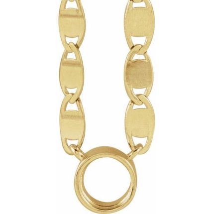 14K Yellow 1/5 CT Natural Diamond 16" Necklace