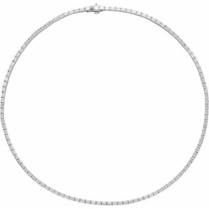 14K Yellow 11 3/4 CTW Lab-Grown Diamond Line 16" Necklace