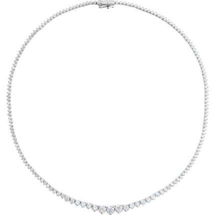 14K Yellow 9 1/2 CTW Lab-Grown Diamond Line 16 1/2" Necklace