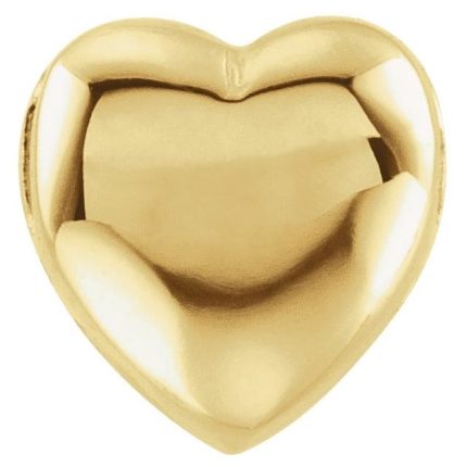 14K Yellow Heart Slide Pendant
