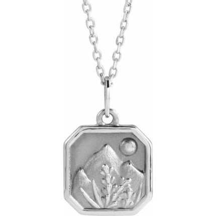 Sterling Silver Mountain Pendant