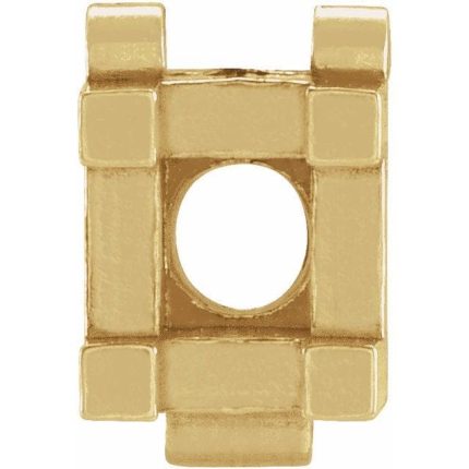 14K White 4.3 mm Round Bracelet Link