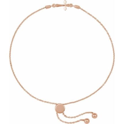 Sterling Silver Cross 9 1/2" Bolo Bracelet