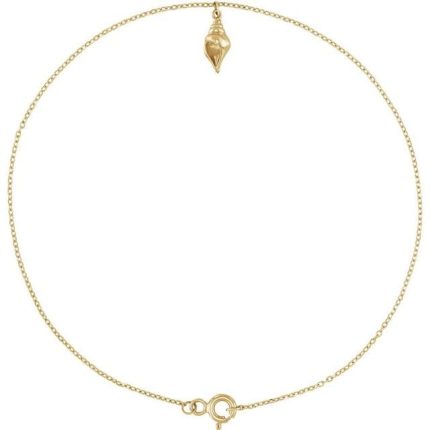 14K Yellow Shell 9" Anklet