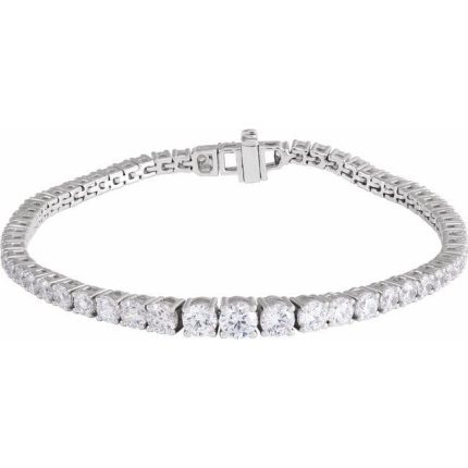 14K Yellow 6 CTW Lab-Grown Diamond Line 7" Bracelet