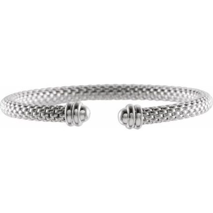 Sterling Silver Raspberry Cuff 7 1/2" Bracelet