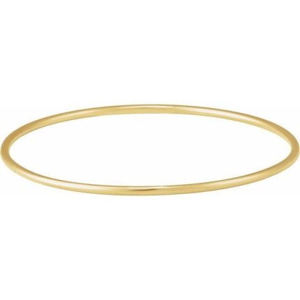 14K Yellow 4 mm Bangle 7 1/2" Bracelet