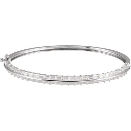 14K Yellow 2 1/6 CTW Lab-Grown Diamond 7" Bangle Bracelet