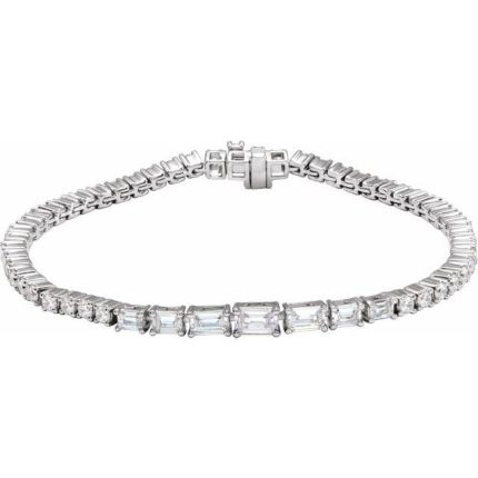 14K Yellow 4 5/8 CTW Lab-Grown Diamond Line 7" Bracelet