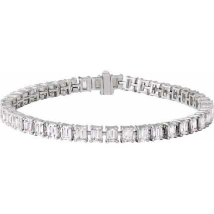 14K Yellow 10 1/2 CTW Lab-Grown Diamond Line 7" Bracelet