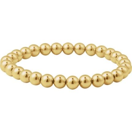 14K Yellow Gold-Filled 2 mm Elastic Bead 6 1/2" Bracelet