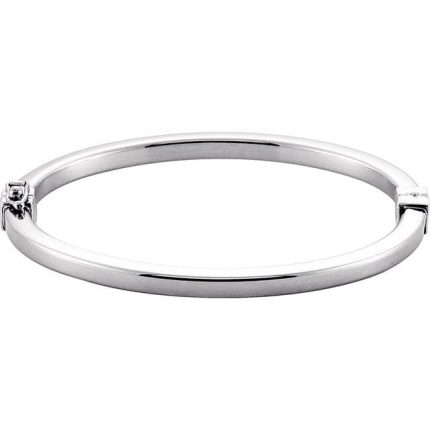 Sterling Silver 4 mm Hinged Bangle 7" Bracelet