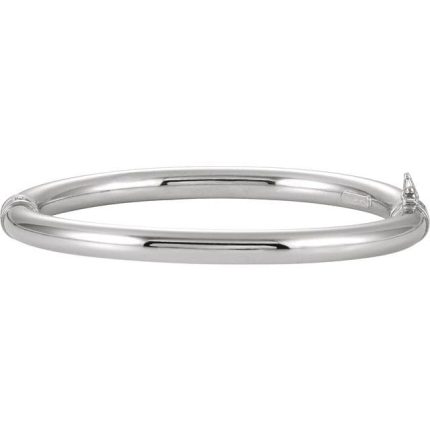 Sterling Silver 6 mm Hinged Bangle 7" Bracelet