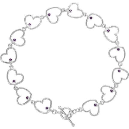 Sterling Silver 1.5 mm Round Heart Link 8" Bracelet Mounting