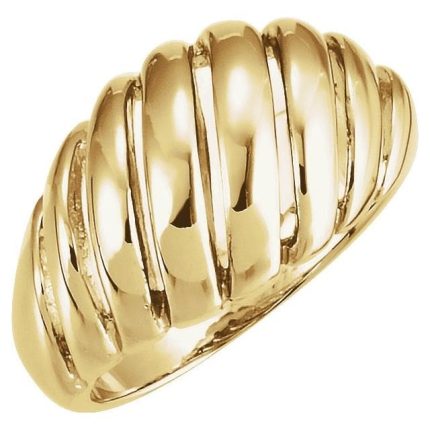 14K Yellow Dome Ring