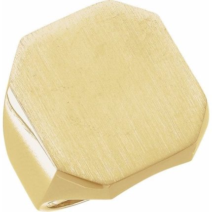 Sterling Silver Octagon Signet Ring