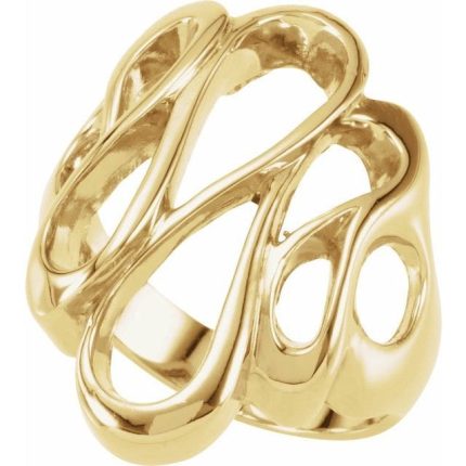 14K Yellow Freeform Ring