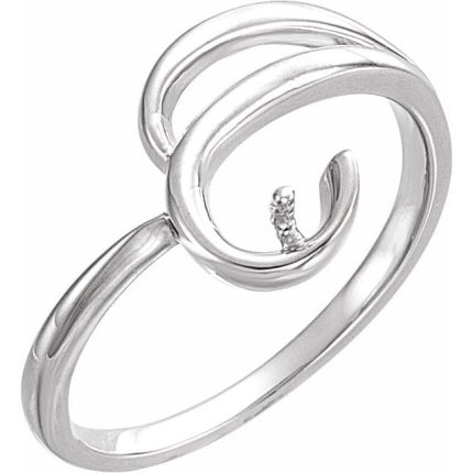 Sterling Silver Ring Mounting for 7 mm Pearl